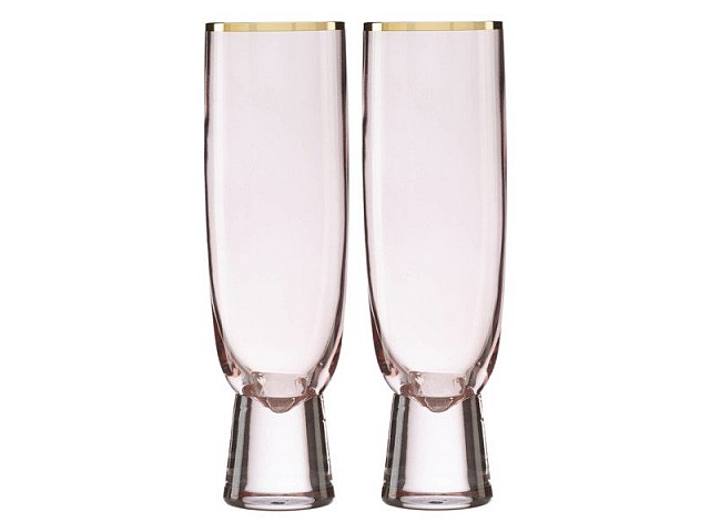 Набор фужеров для шампанского Lenox Трианна 320мл, 2шт (пудровый)