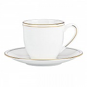 Чашка для эспрессо с блюдцем Lenox Федеральный, золотой кант 90 мл