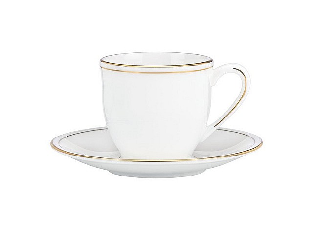 Чашка для эспрессо с блюдцем Lenox Федеральный, золотой кант 90 мл