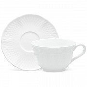 Чашка чайная с блюдцем 220 мл Noritake Шер Бланк