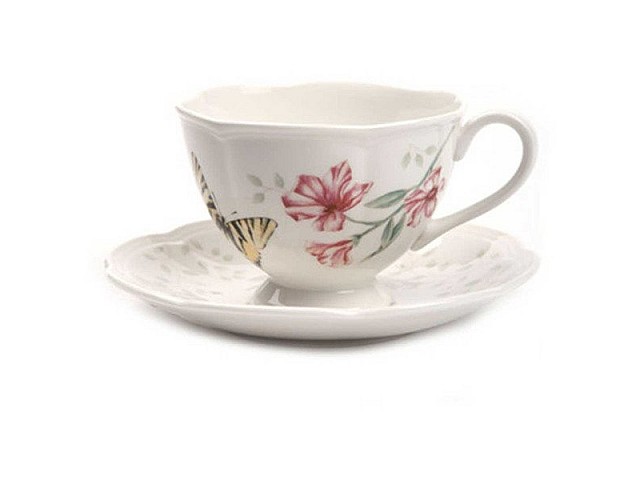 Чашка чайная с блюдцем Lenox Бабочки на лугу Бабочка-Парус 240 мл