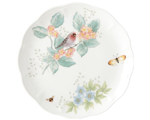 Тарелка обеденная 28 см Lenox Бабочки на лугу, Птицы Чечетка