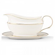 Соусник с подставкой Lenox Федеральный, золотой кант 470мл