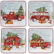 Тарелка десертная квадратная Certified Intl "Домой на Рождество" 22 см