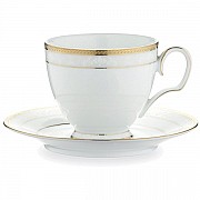 Чашка чайная с блюдцем 250 мл Noritake Хэмпшир, золотой кант