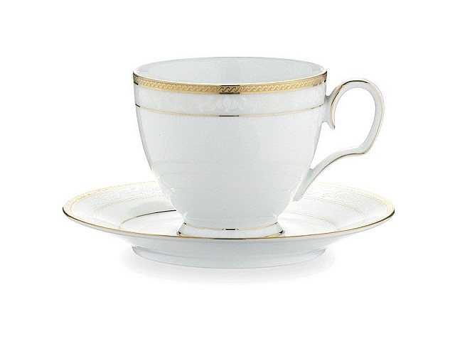 Чашка чайная с блюдцем 250 мл Noritake Хэмпшир, золотой кант