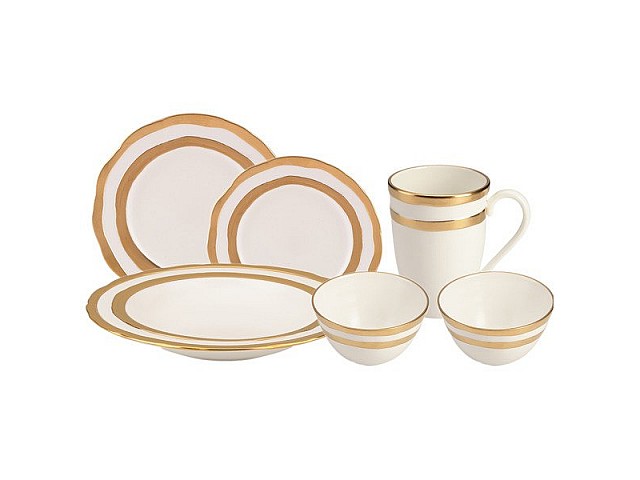Сервиз столовый Lenox Комо (золотой) на 6 персон 30 предметов