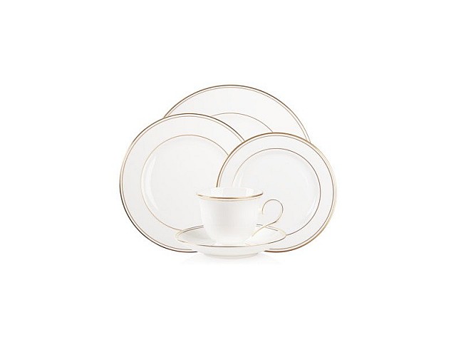 Набор столовой посуды Lenox Федеральный золотой кант на 1 персону 5 предметов подарочный