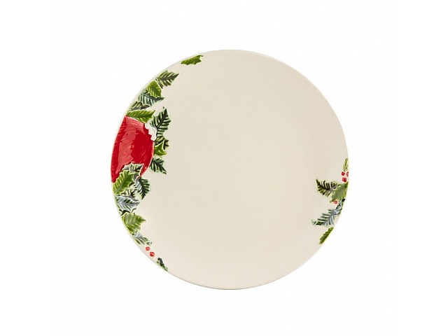 Тарелка обеденная Bordallo Pinheiro Новогодние шары 27,5см