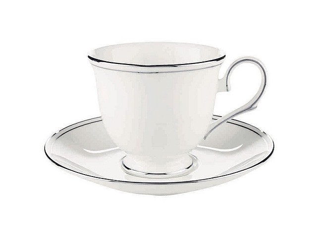 Чашка чайная с блюдцем Lenox Федеральный, платиновый кант 180 мл