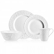 Сервиз столовый Lenox Чистый опал, рельеф на 4 персоны 16 предметов