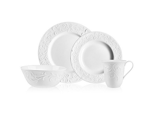 Сервиз столовый Lenox Чистый опал, рельеф на 4 персоны 16 предметов