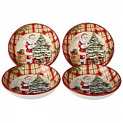 Тарелка суповая Certified Intl "Праздничные пожелания" 24 см