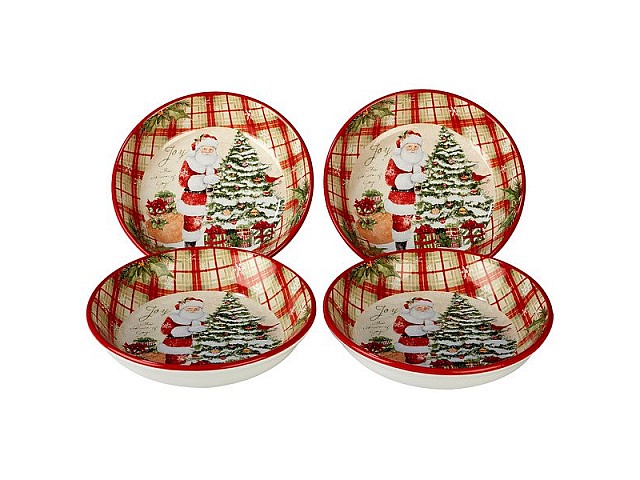 Тарелка суповая Certified Intl "Праздничные пожелания" 24 см