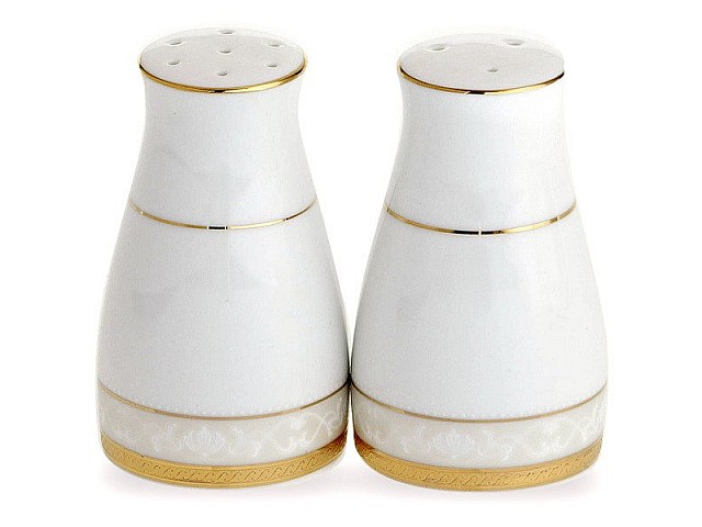 Набор из солонки и перечницы 8,5см Noritake Хэмпшир, золотой кант