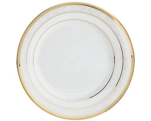 Тарелка закусочная 21см Noritake Хэмпшир, золотой кант