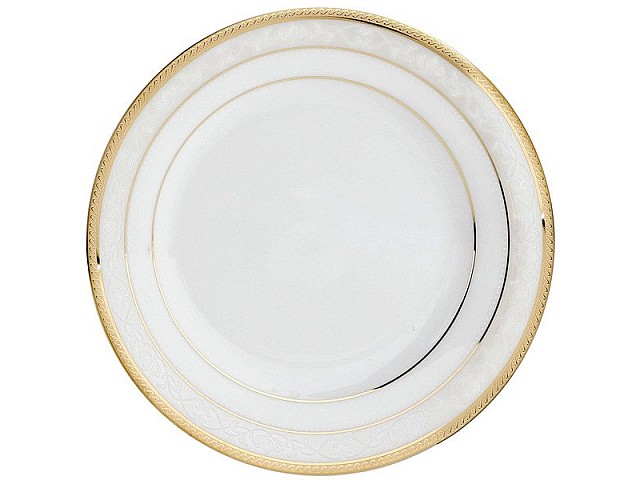Тарелка закусочная 21см Noritake Хэмпшир, золотой кант