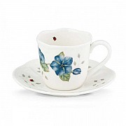 Чашка для эспрессо с блюдцем 120 мл Lenox Бабочки на лугу