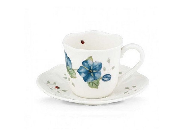 Чашка для эспрессо с блюдцем 120 мл Lenox Бабочки на лугу