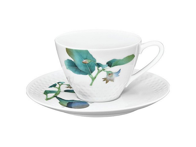 Чашка с блюдцем Овощной букет Баклажан Noritake 210 мл