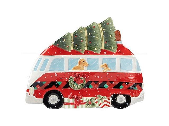 Тарелка-машина Certified Intl "Домой на Рождество" 23 см