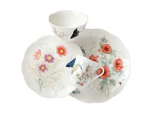 Набор посуды Lenox Бабочки на лугу Птицы Колибри на 1 персону
