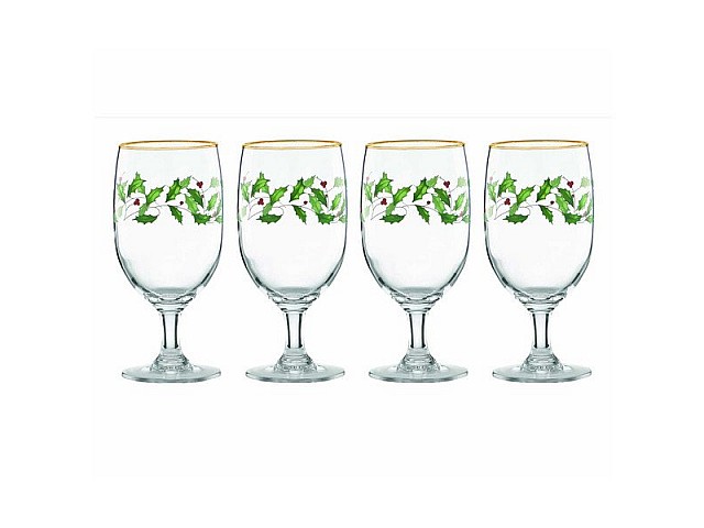 Набор из 4 бокалов для вина 340мл Lenox Новогодние праздники