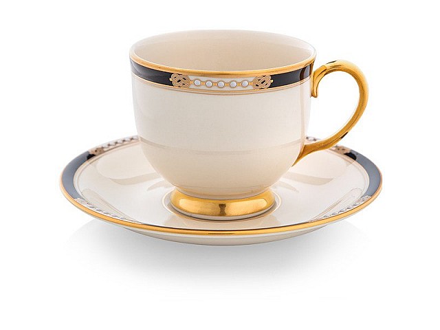 Чашка чайная с блюдцем 210мл Подлинные ценности