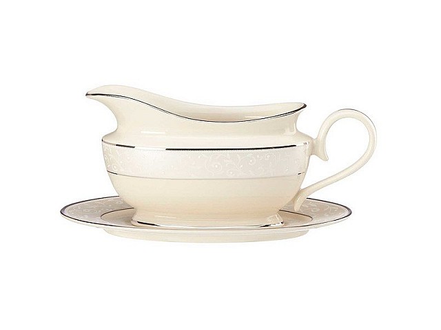 Соусник с подставкой 470мл Lenox Чистый жемчуг