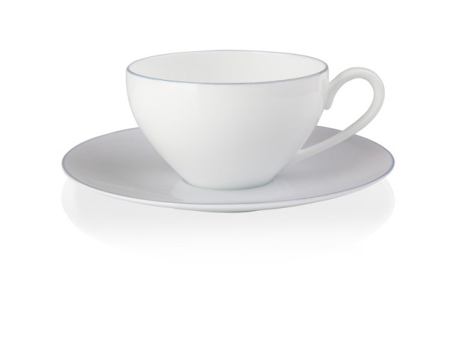 Чашка чайная с блюдцем 220 мл Noritake Альта (сиреневый борт)