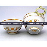 Пиала 10 см Анжелика Золотая роза Винтаж MZ