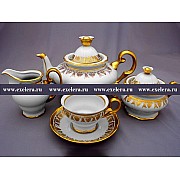 Чайный сервиз Анжелика Золотая роспись MZ на 6 персон