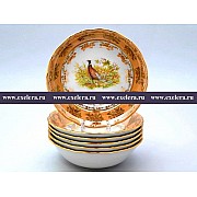 Набор салатников 16 см Магнолия Охота Бежевая MZ 6 шт