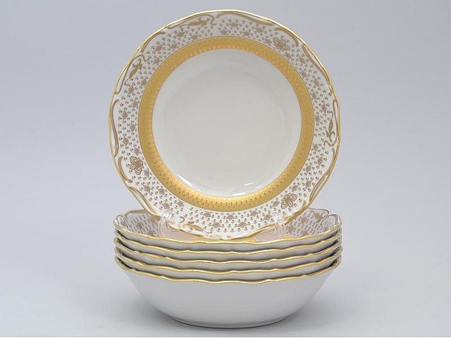 Набор салатников 16 см Мария Луиза Лилия Белая Carlsbad 6 шт