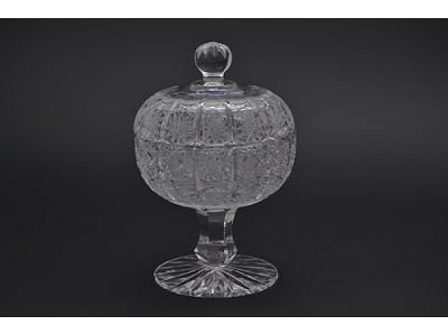 Конфетница доза 11 см на ножке Glasspo Bohemia