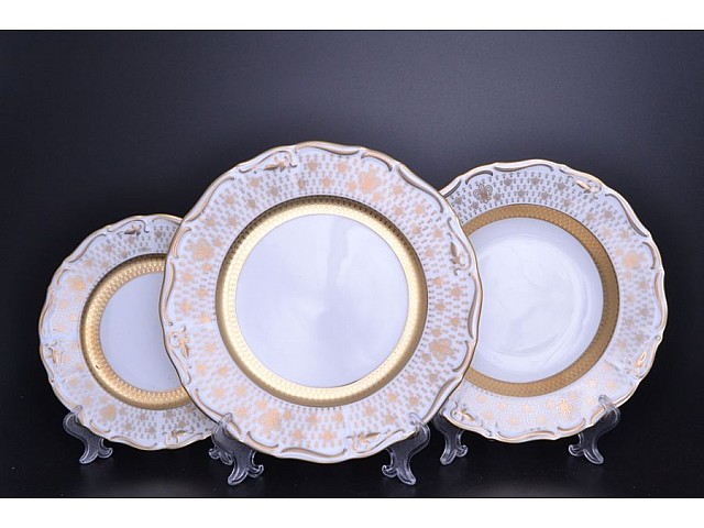 Набор тарелок Мария Луиза Лилия Белая Carlsbad на 6 персон 18 шт