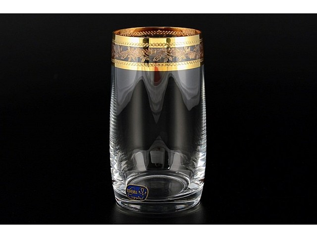 Набор стаканов 380 мл Идеал Золотой листок Crystalite Bohemia 6 шт