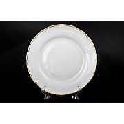 Набор тарелок 25 см Офелия Отводка золото MZ 6 шт