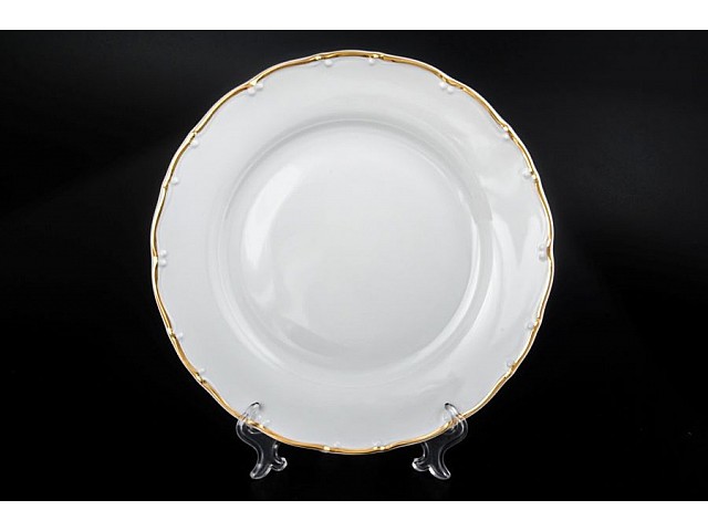 Набор тарелок 25 см Офелия Отводка золото MZ 6 шт