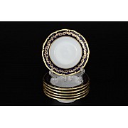 Набор розеток 11 см Анжелика Кобальт Золотые вензеля MZ 6 шт