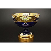 Фруктовница Лепка Синяя E-V Bohemia 26 см