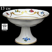 Салатник 13 см на ножке Venezie Blumen Polirgold Бавария