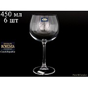 Набор бокалов для бренди 450 мл Gourmet wine Crystalite Bohemia 6 шт