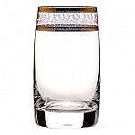 Набор стаканов для воды 250 мл Идеал Золотой лист V-D Bohemia Crystal 6 шт