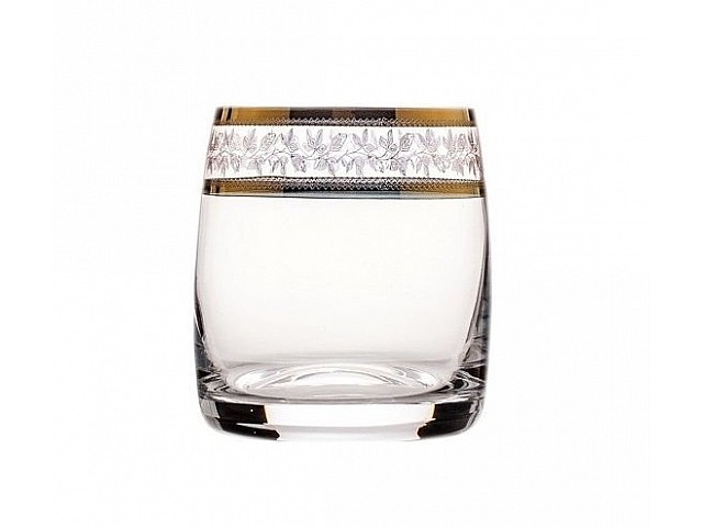 Набор стаканов для виски 290 мл Идеал Золотой лист V-D Bohemia Crystal