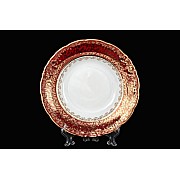 Набор тарелок глубоких 23 см Мария Луиза Лист Красный Carlsbad 6 шт