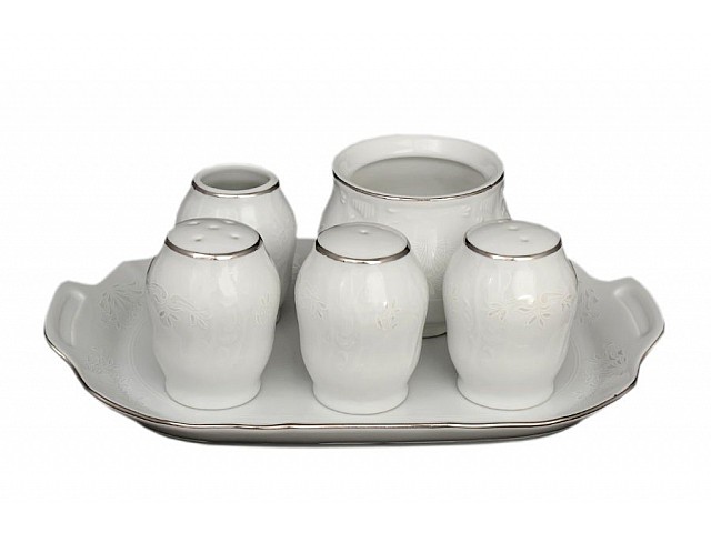 Набор для специй 6 предметов Бернадотт Платиновый узор