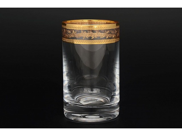 Набор стаканов для воды 230 мл Идеал Золотой листок Crystalite Bohemia 6 шт