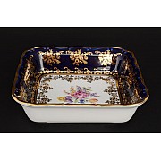 Салатник квадратный 16 см Офелия Полевой цветок Кобальт MZ