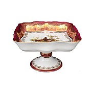 Салатник квадратный Охота красная Корона Queens Crown 23 см